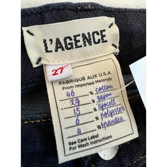 New L'AGENCE Size 27 Margot High-Rise Skinny Jeans Midnight Blue 2294DNM - Picture 9 of 14